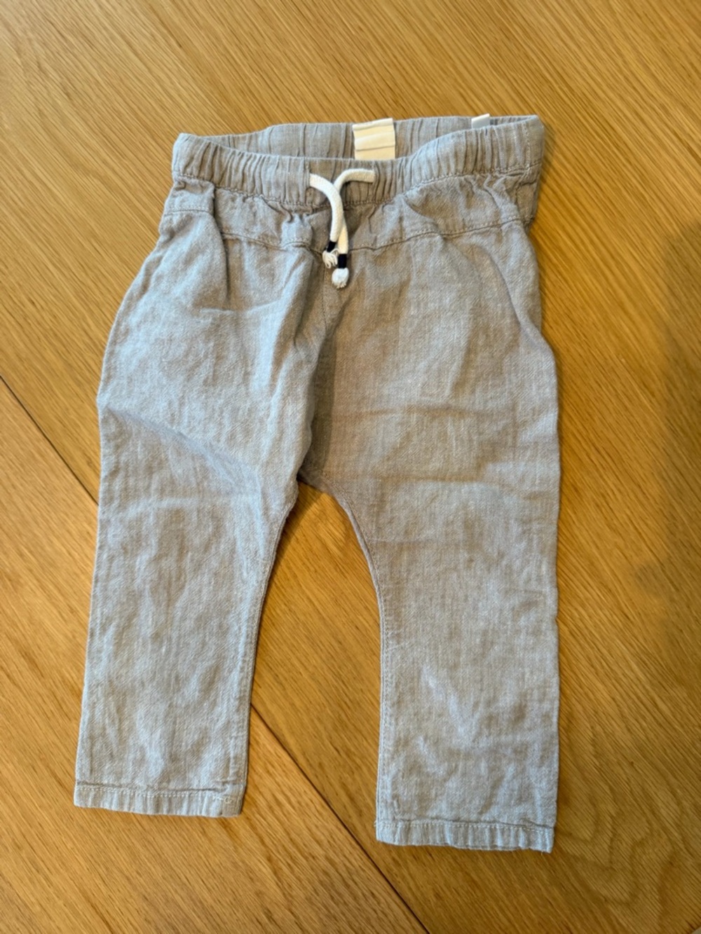 H&M Light Gray Drawstring Elastic Waist Kids Pants